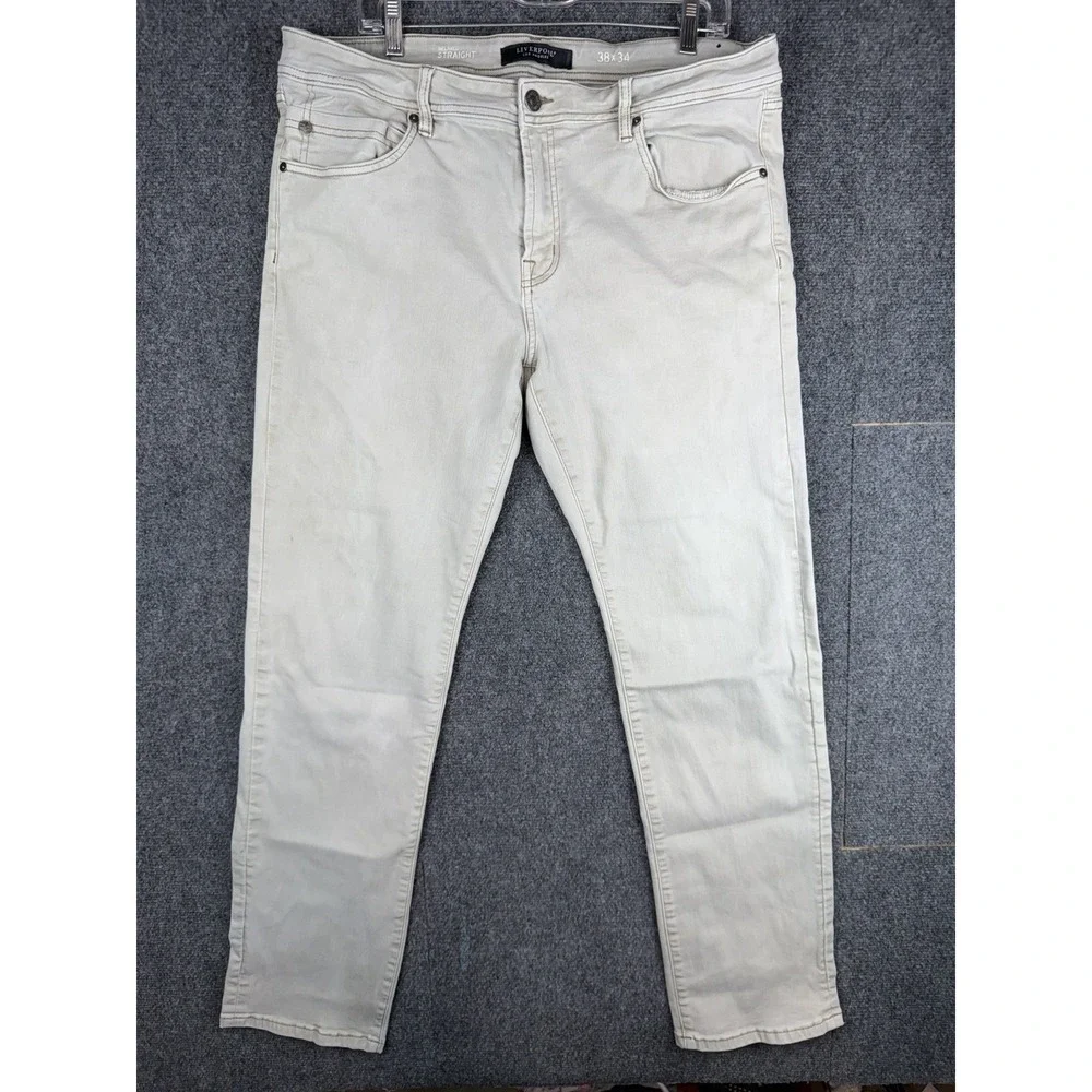 Liverpool Pants Mens 36x34 Rye Relaxed‎ Straight Stretch Twill Casual